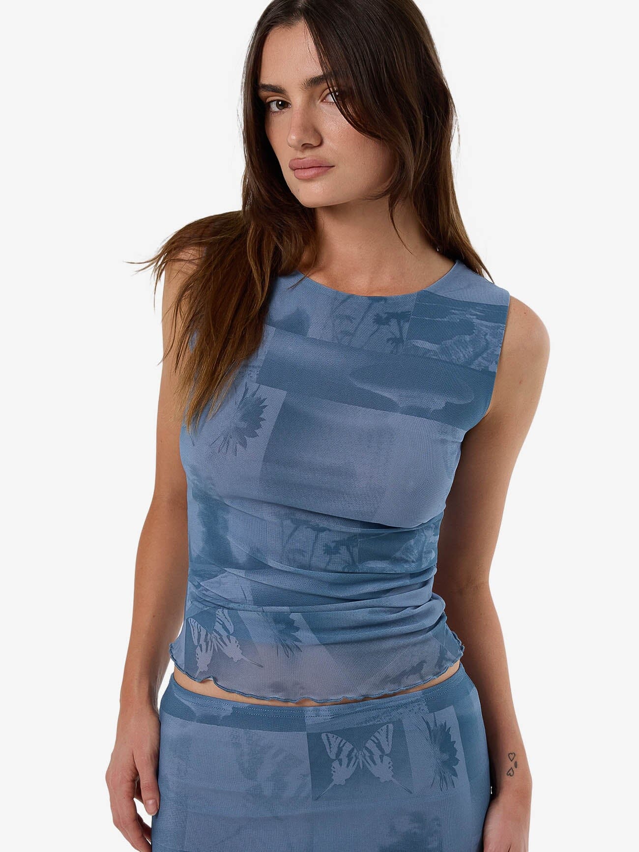 Eclipse Haze Mesh Tank - Storm Blue 4
