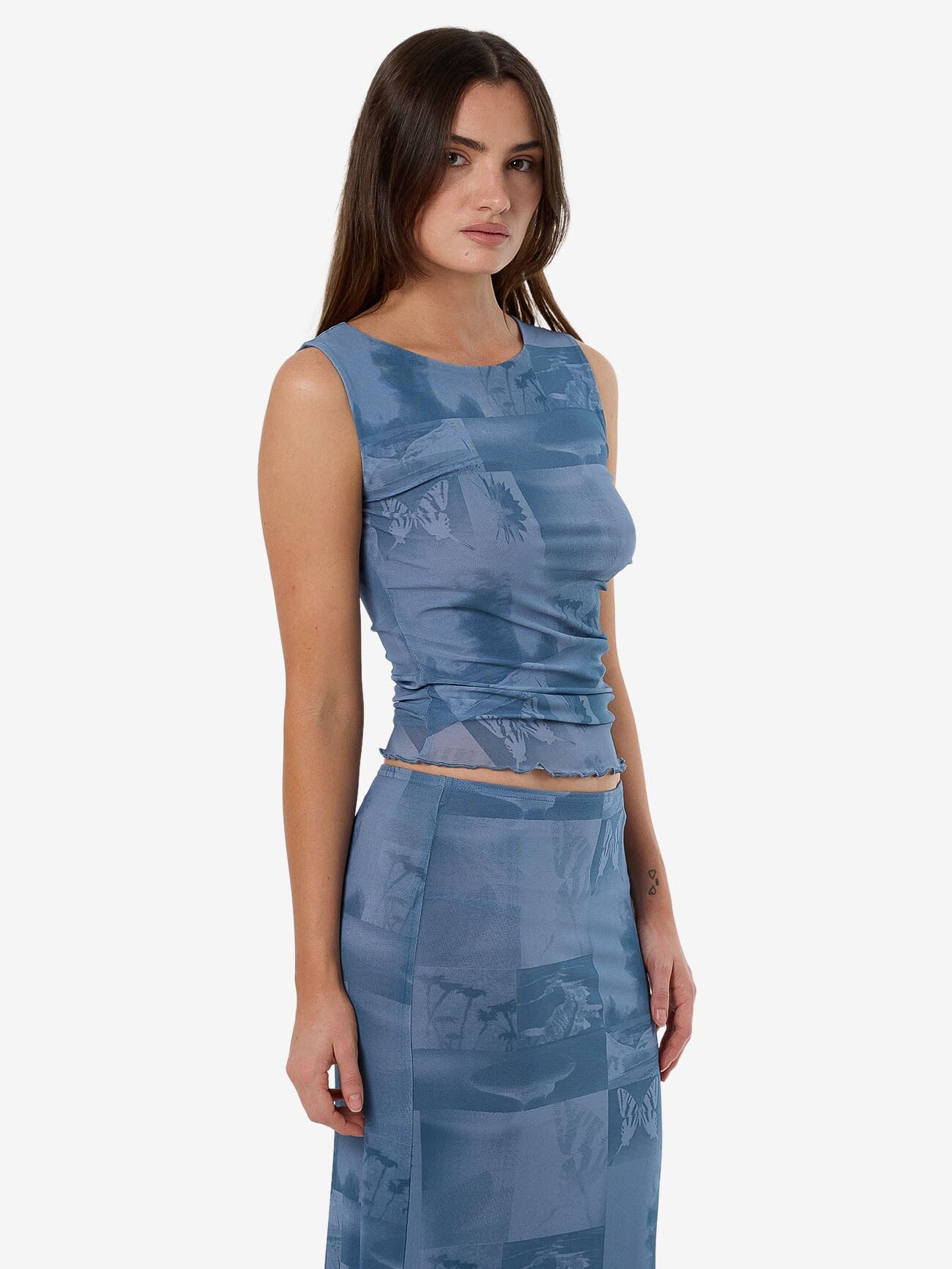 Eclipse Haze Mesh Tank - Storm Blue 4