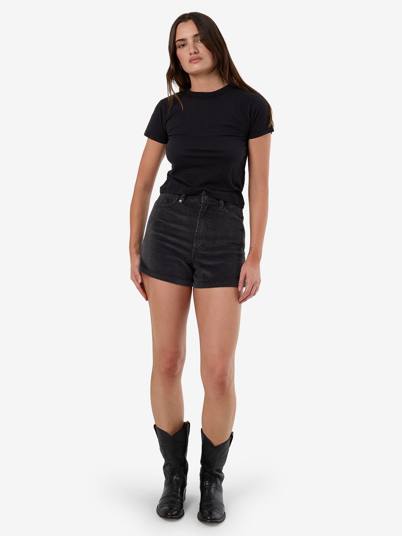 Erica Cord Short - Dark Charcoal 4