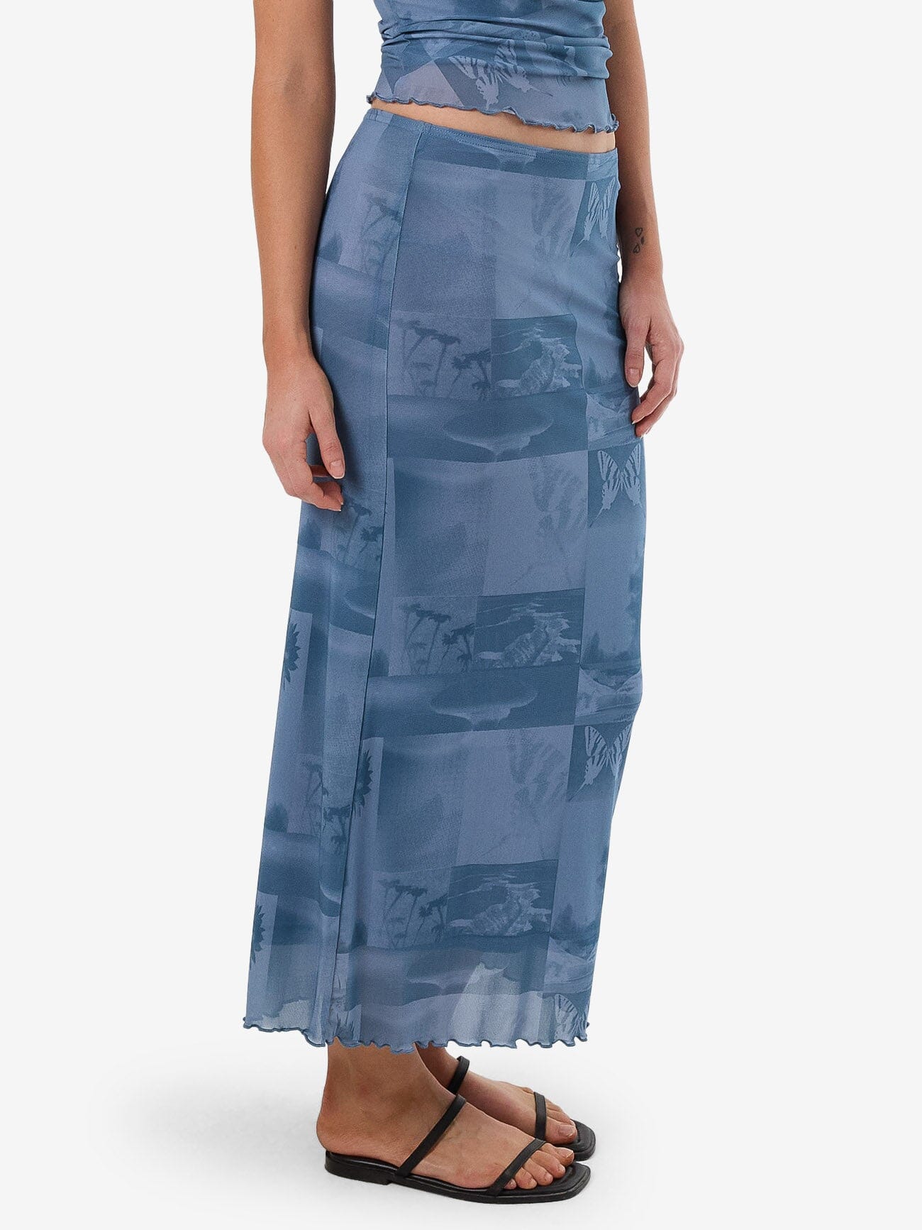 Eclipse Haze Mesh Skirt - Storm Blue 4