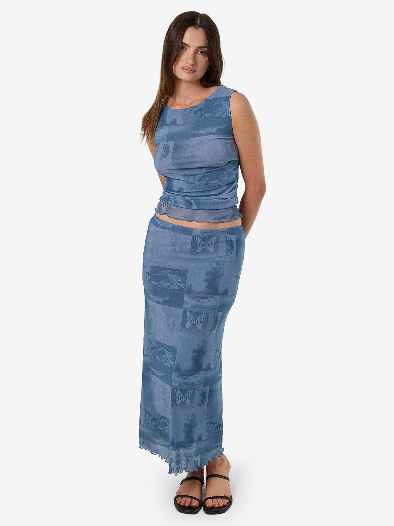 Eclipse Haze Mesh Skirt - Storm Blue 4