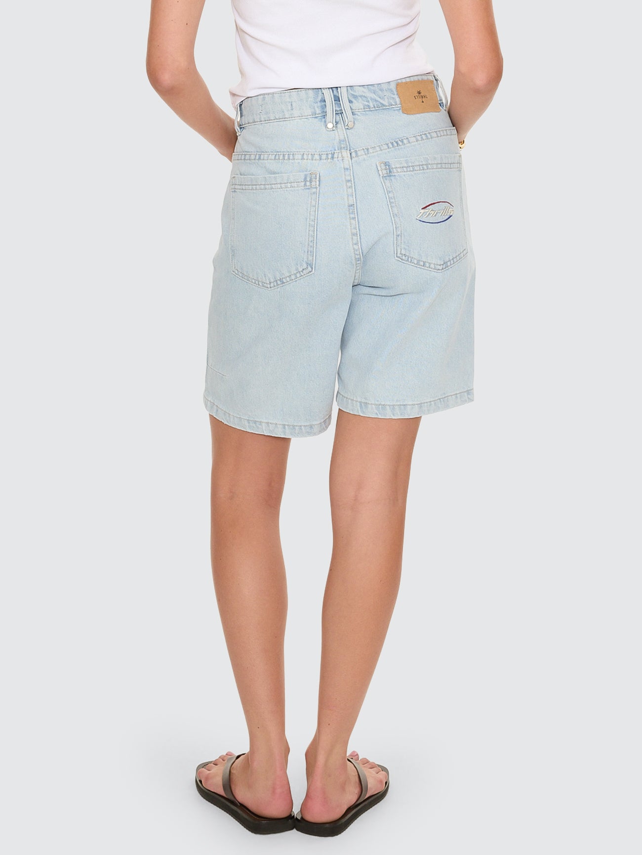 Reagan Fortune Favours Slouch Short - Shadow Blue