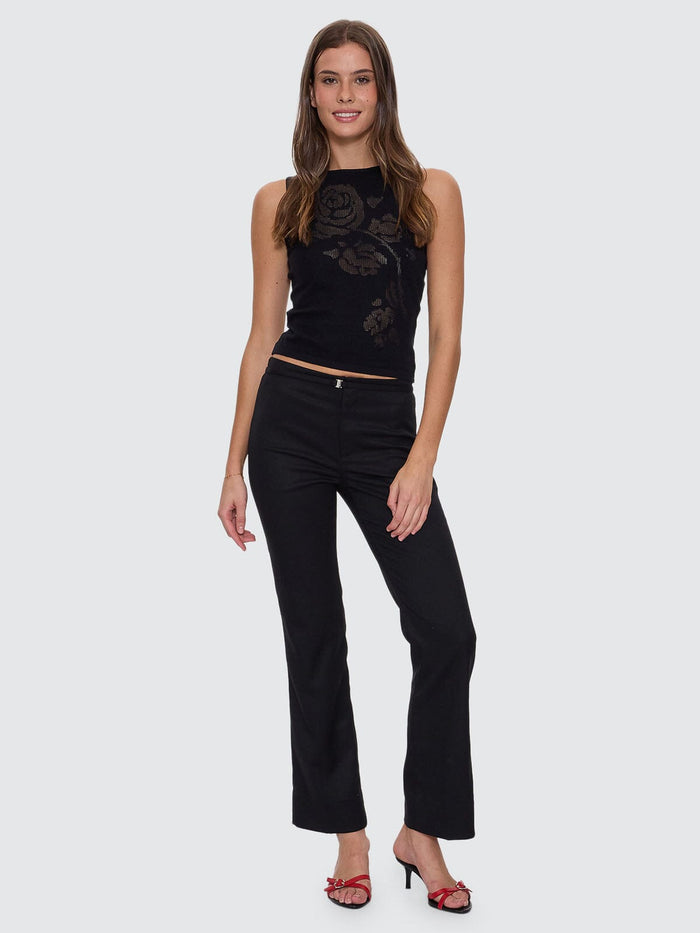 Sabine Belted Pant - Black 4