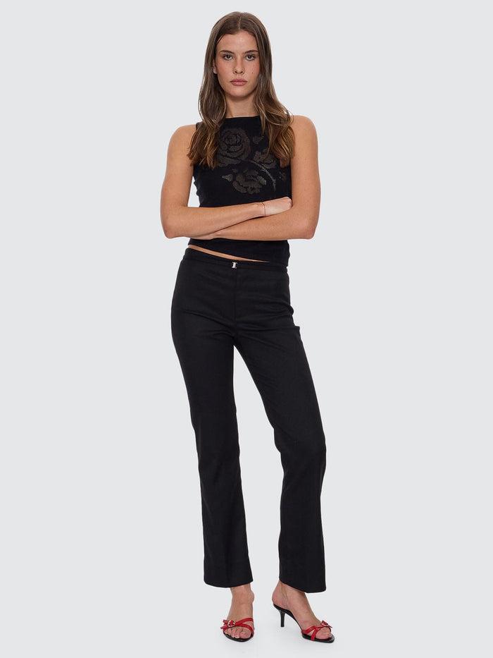 Sabine Belted Pant - Black 4