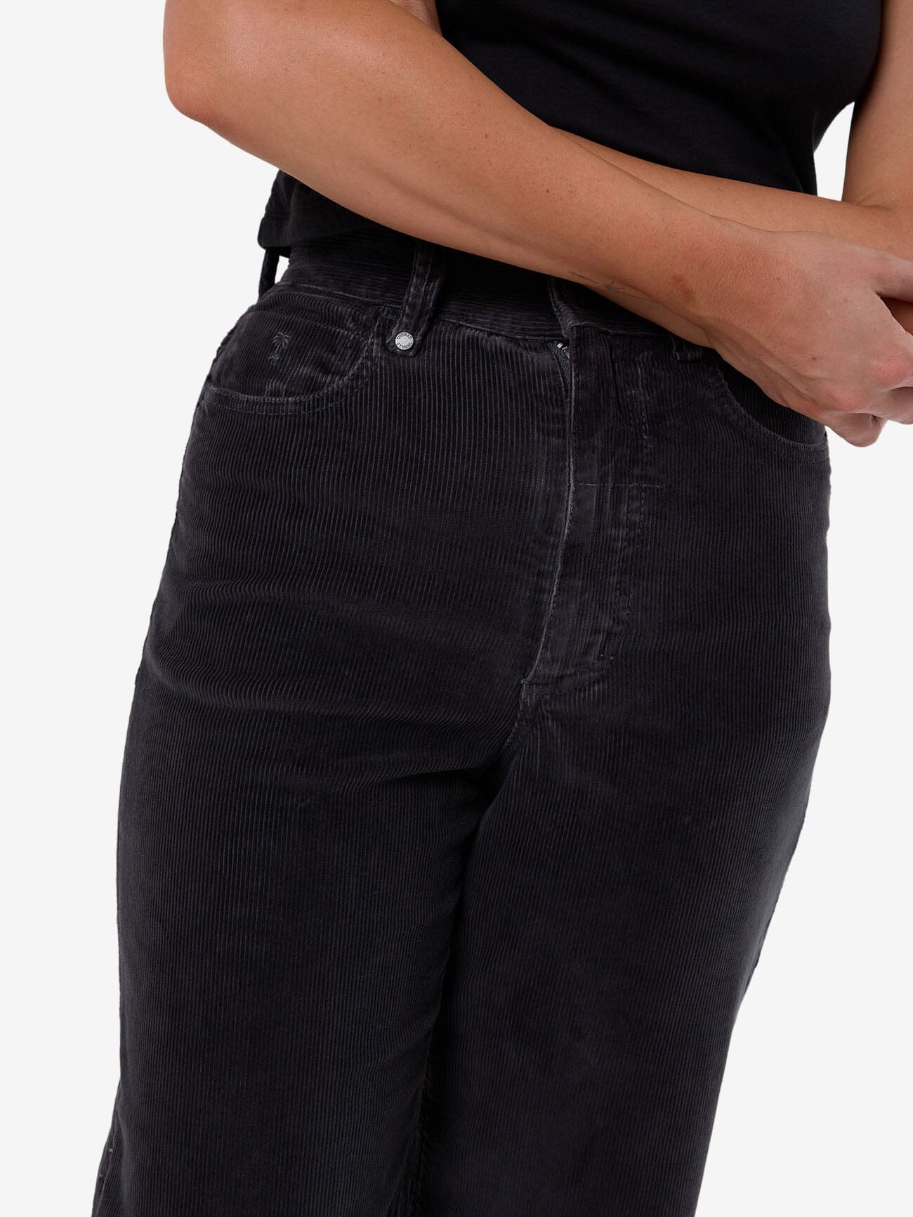 Holly Cord Pant - Dark Charcoal 4