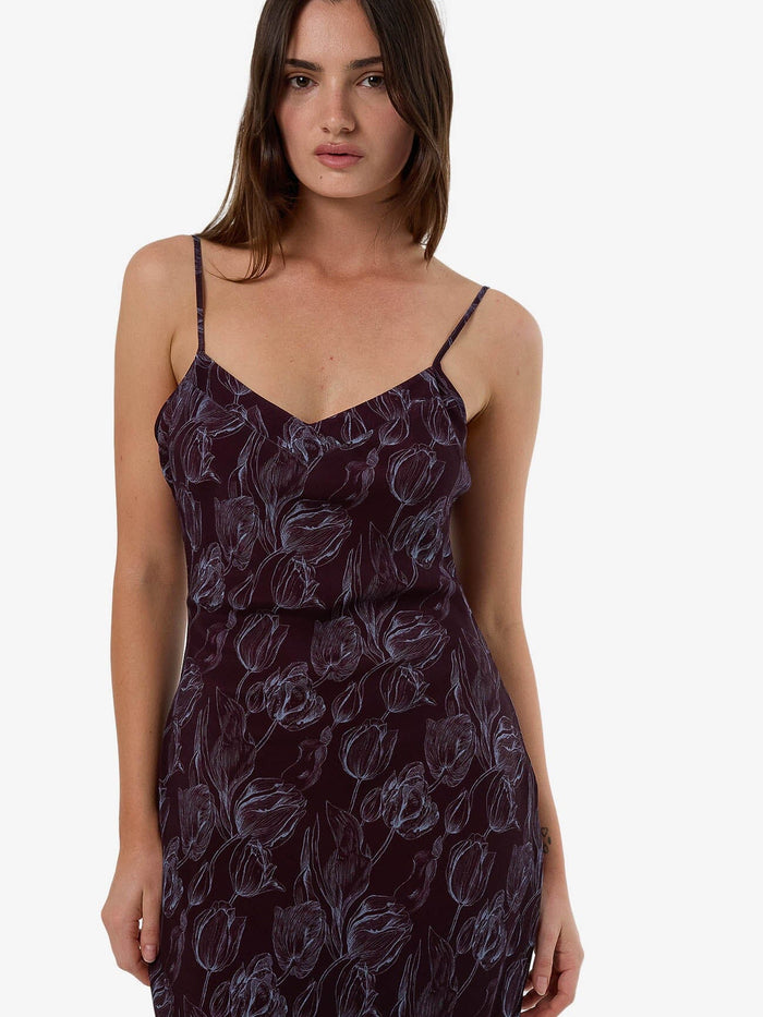 Oracle Floral Maxi Dress - Deep Plum 4