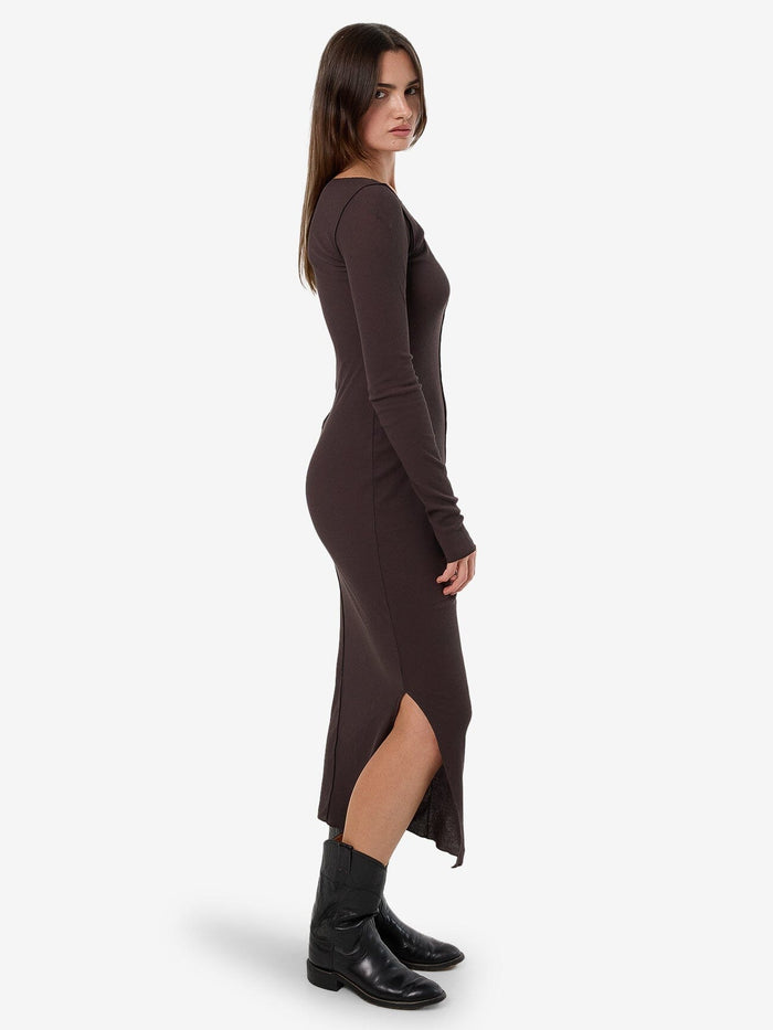 Jordi Boat Neck Maxi Dress - Dark Charcoal 4