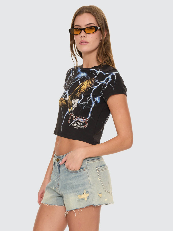 Sabotage Mini Tee - Washed Black 4