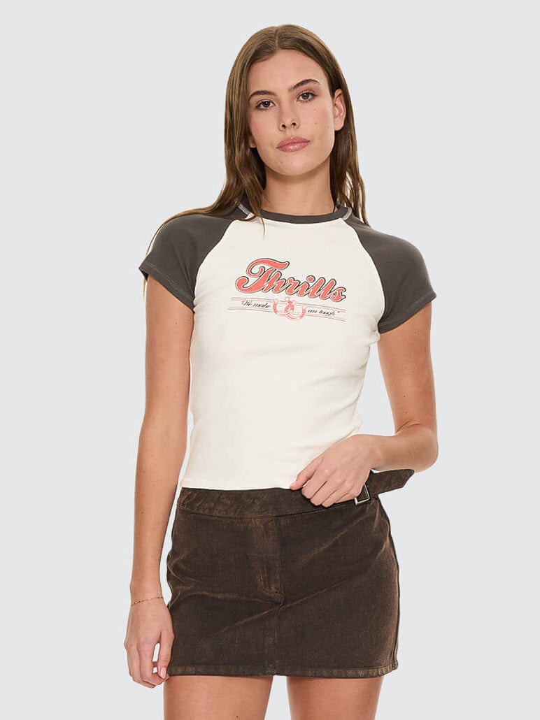 Make Em Tough Raglan Club Tee - Dirty White 4