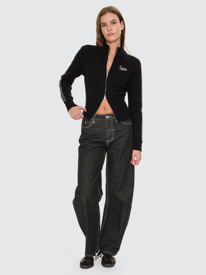 Final Call Zip Knit Sweater - Black 4