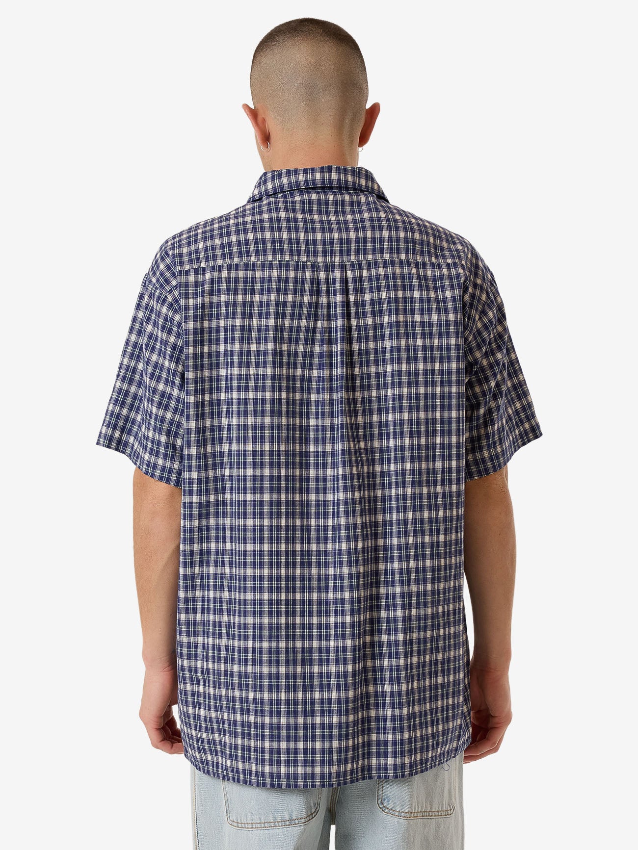 HYC Short Sleeve Check Shirt - Yakka Blue