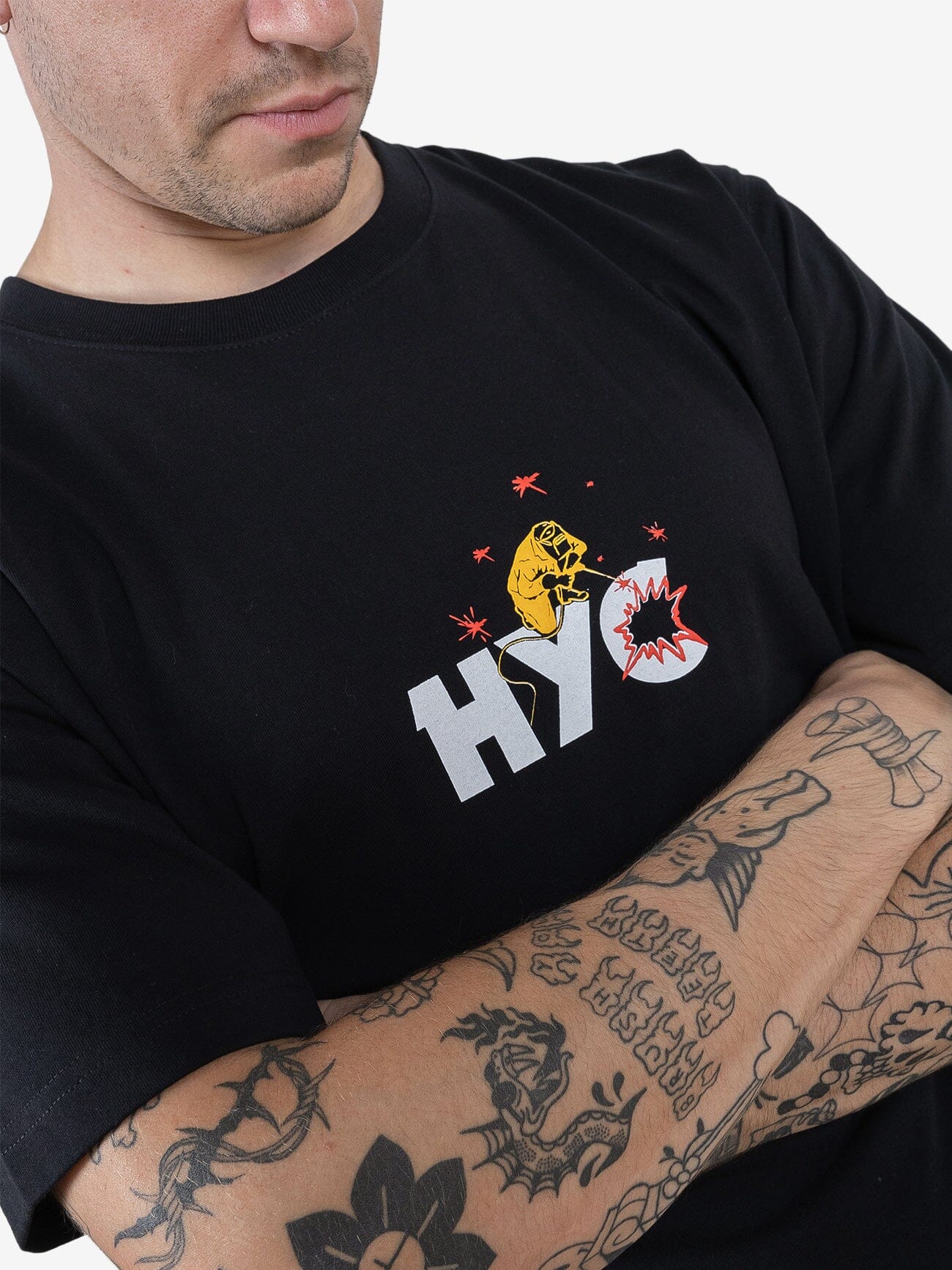 HYC Welded Oversize Fit Tee - Black