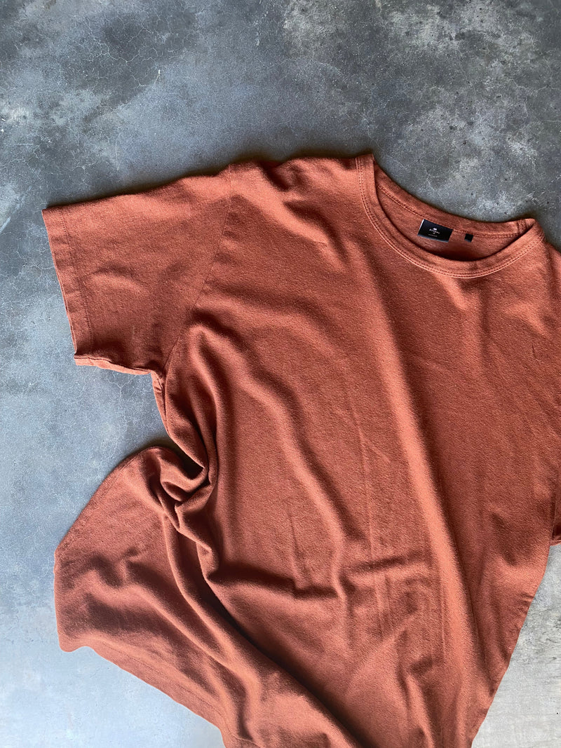 Hemp Thrills Embro Merch Fit Tee - Coffee