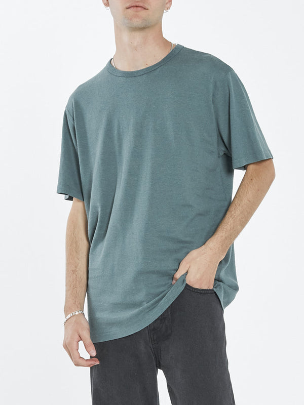 Hemp Thrills Embro Merch Fit Tee - Vintage Teal