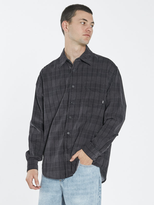 Napier Cord Long Sleeve Shirt - Black