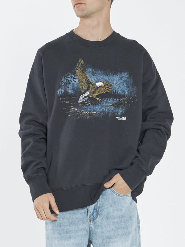 Twilight Slouch Fit Crew - Twilight Black