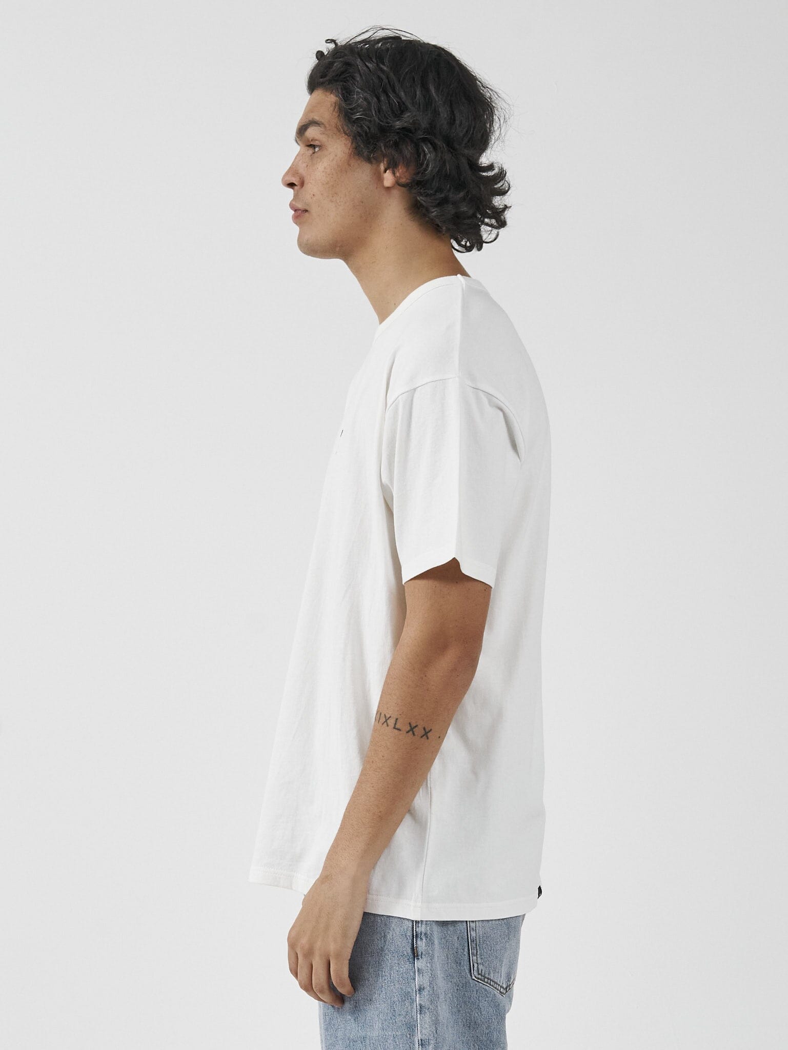 Thrills Workwear Box Fit Tee - Dirty White