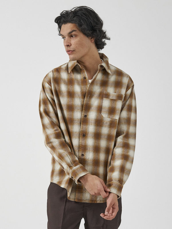 Barrio Long Sleeve Flannel Shirt - Stone