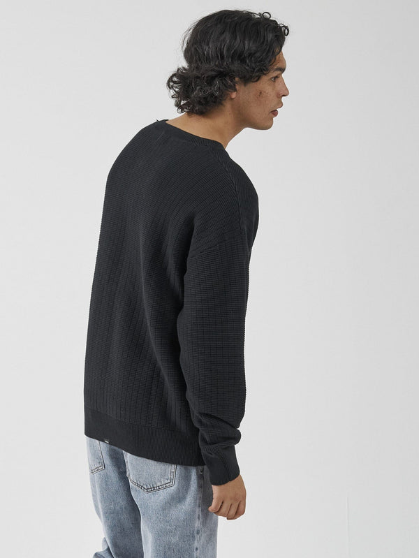 Republic Crew Knit - Washed Black