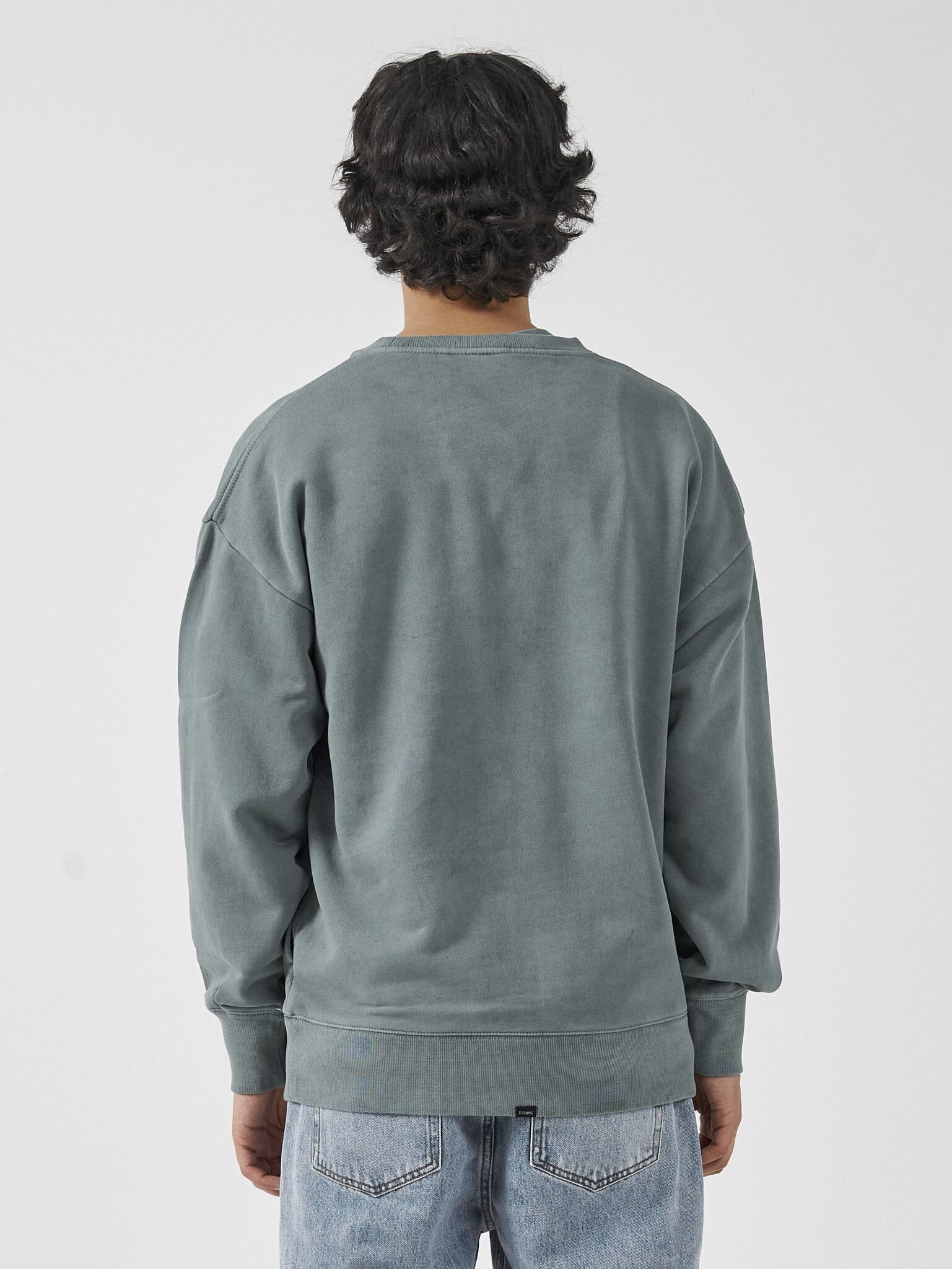 Thrills Golden Wings Slouch Crew Neck Fleece - Scrubs Green