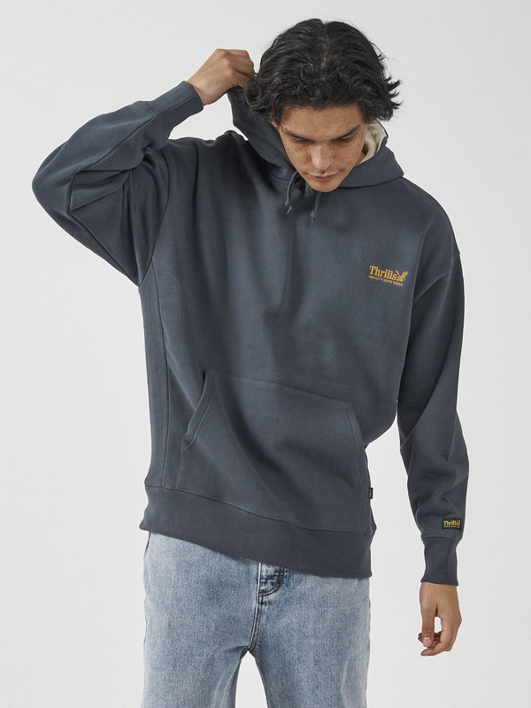 Thrills Union Slouch Pull On Hood - Petrol