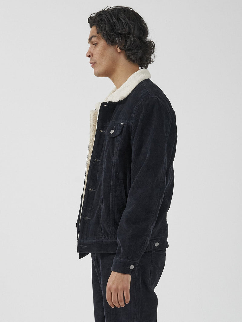 Sherpa Wanderer Corduroy Denim Jacket - Dark Navy