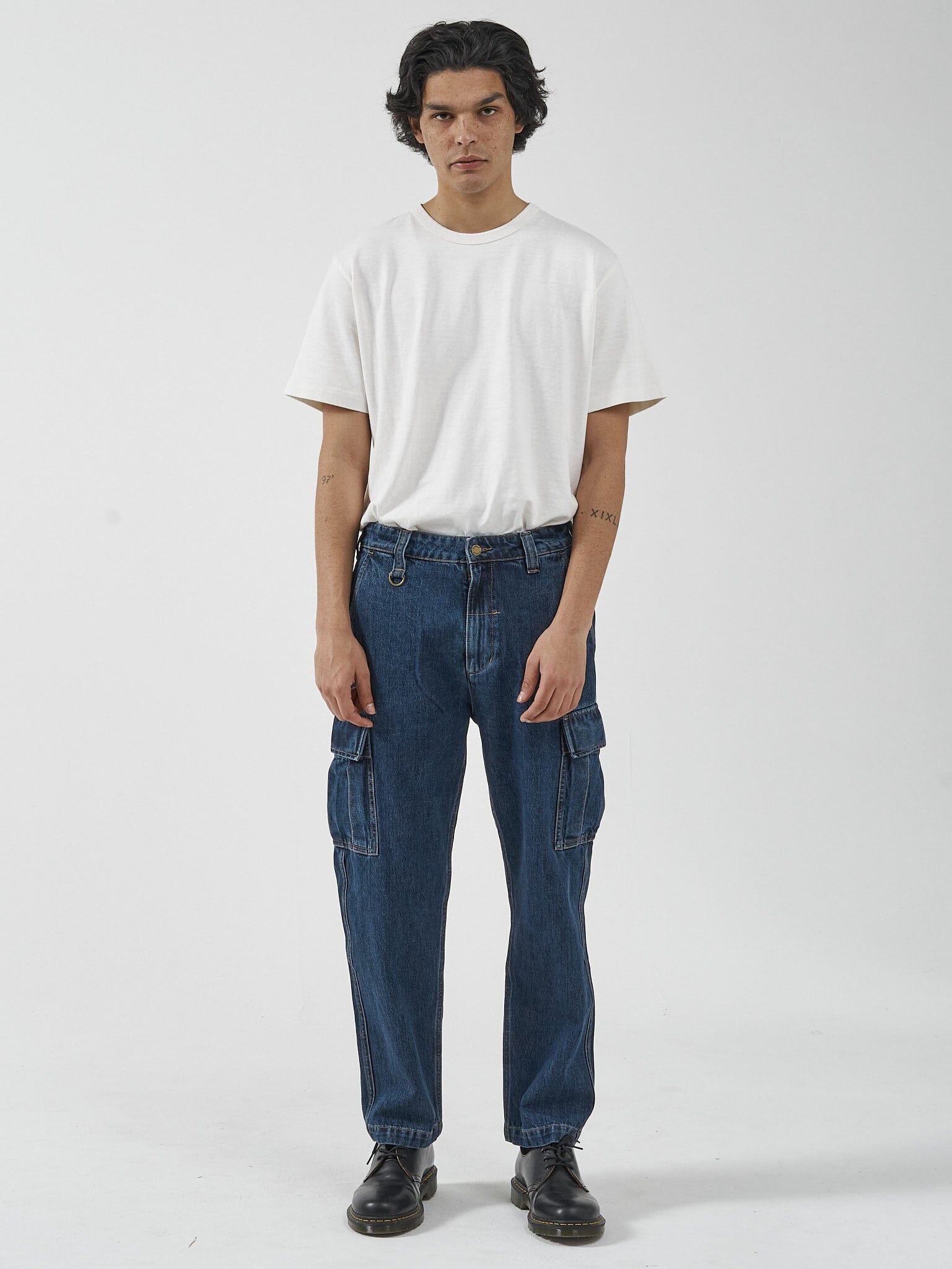 Slacker Denim Cargo Jean - Dark Rinse Blue | Thrills Co