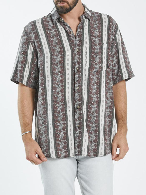 Stumped Oversized Short Sleeve Shirt  - Dirty White