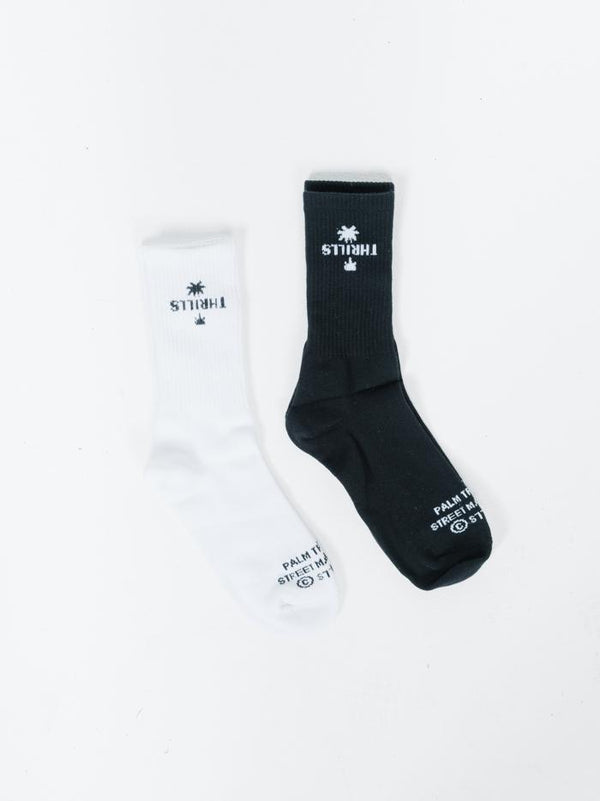 Thrills Classic Sock 2 Pack - Black-White