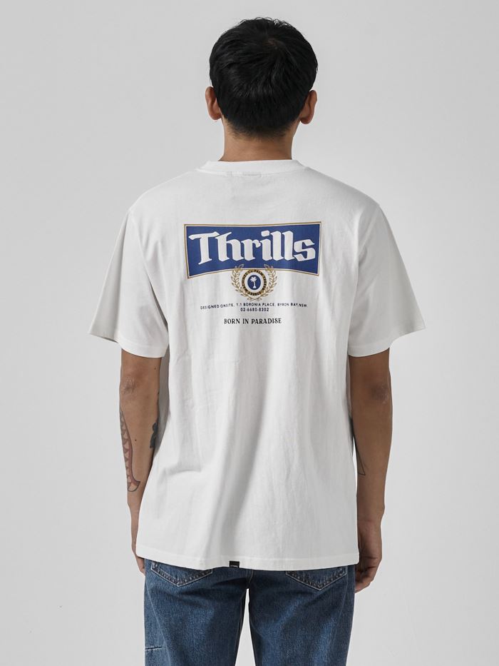 King of Thrills Merch Fit Pocket Tee - Dirty White