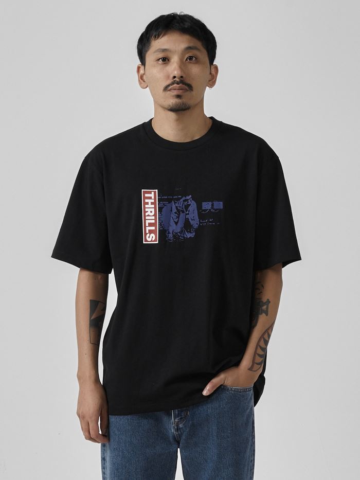 Meantime Oversize Fit Tee - Black