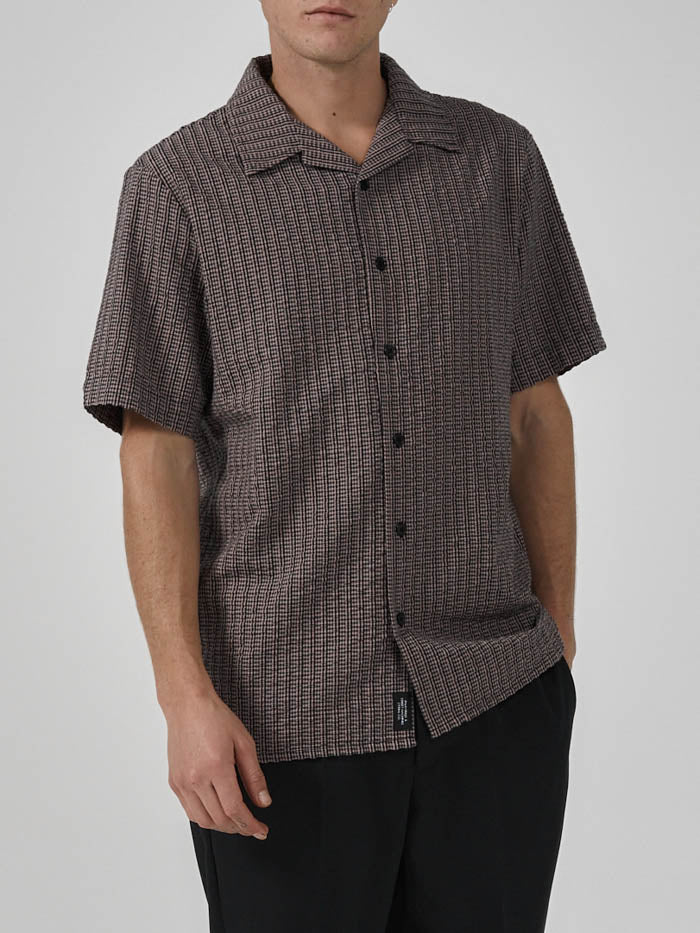 Paradise Code Bowling Shirt Black Thrills Co.
