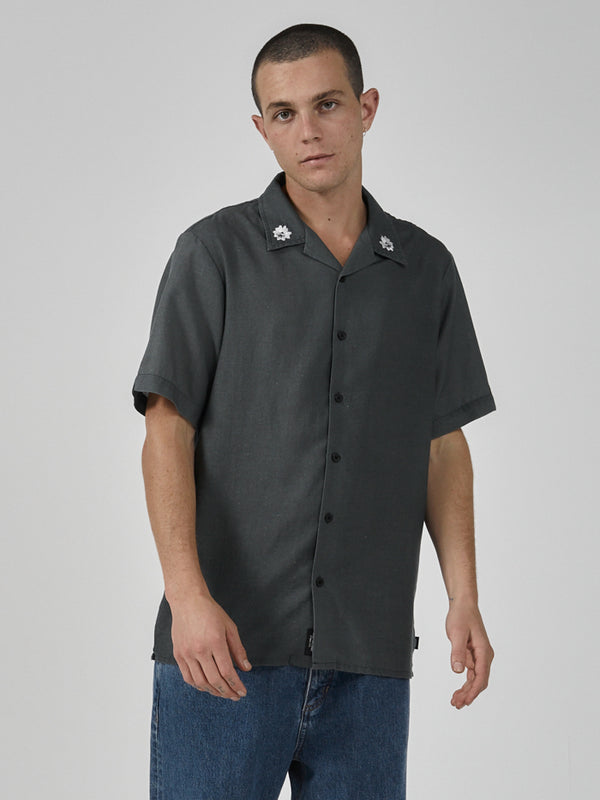 Love Me Not Bowling Shirt - Deep Forest