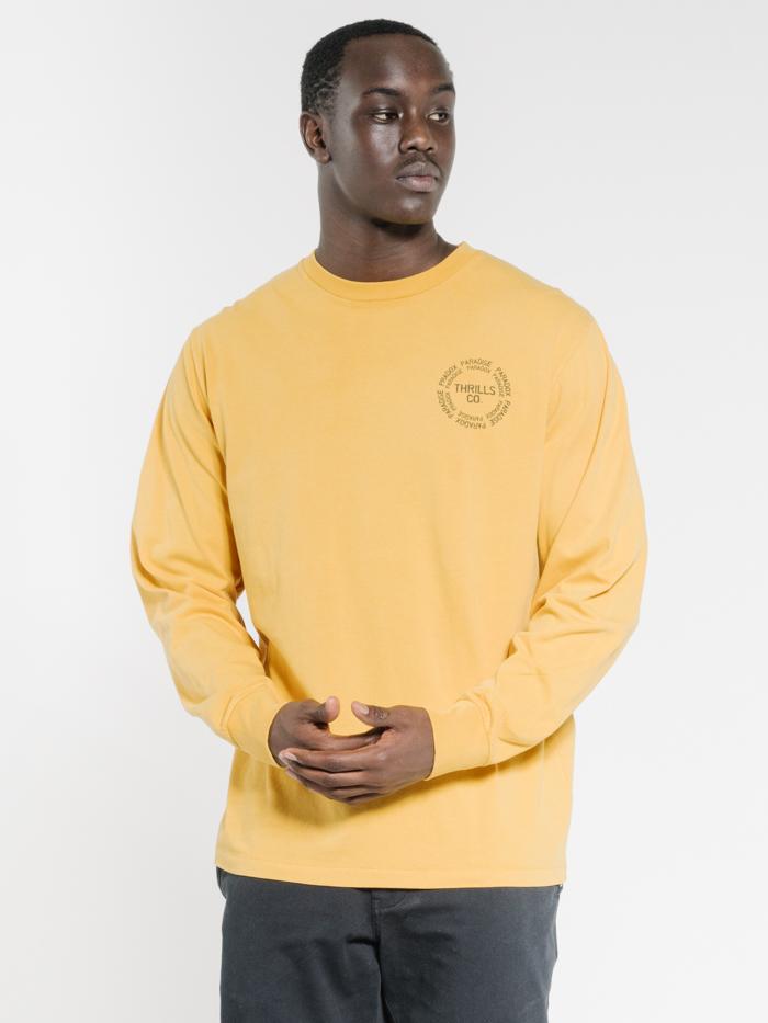 Paradise Paradox Merch Fit Long Sleeve Tee - Mineral Yellow