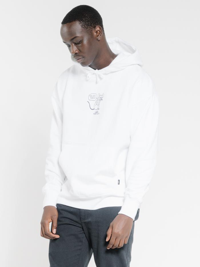 Stinkin Rat Slouch Pull On Hood - White