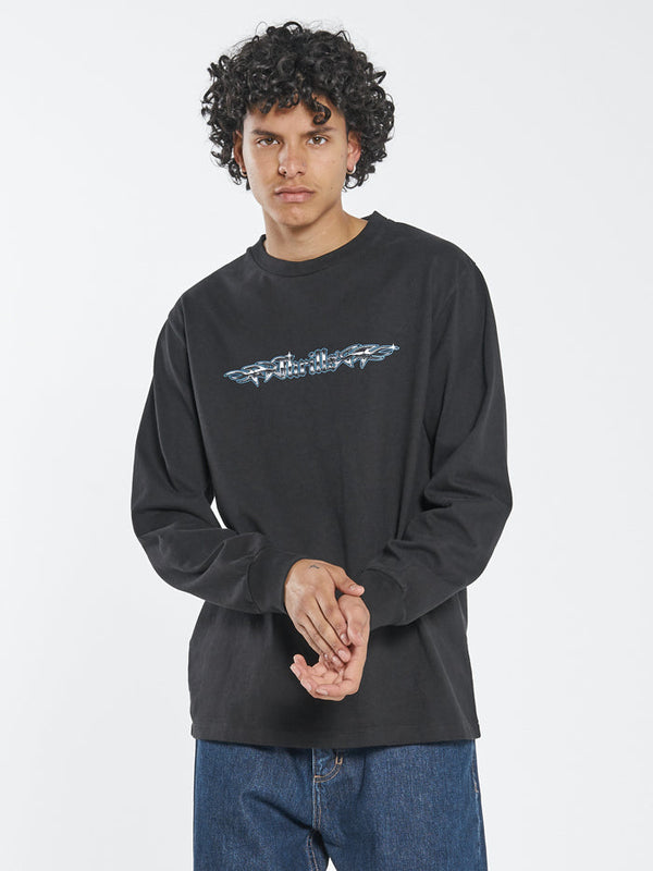 Turbulent Merch Fit Long Sleeve Tee - Black