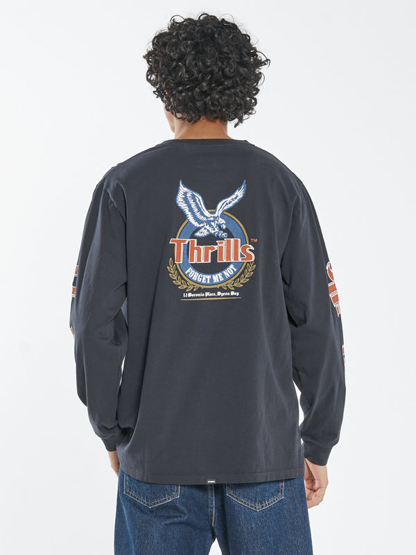 Not Forgotten Merch Fit Long Sleeve Tee - Twilight Black