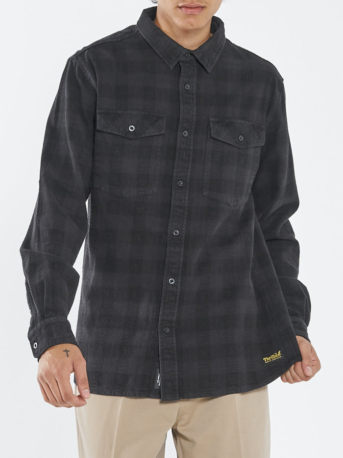 Liste Long Sleeve Flannel - Black