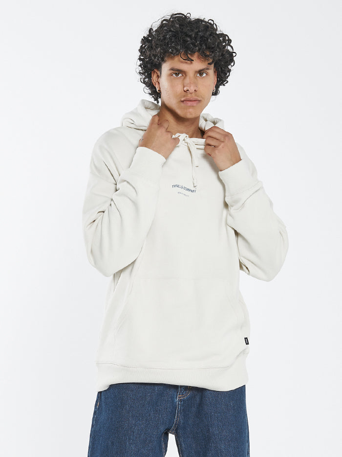 Stamp Wave Slouch Pull On Hood - Heritage White