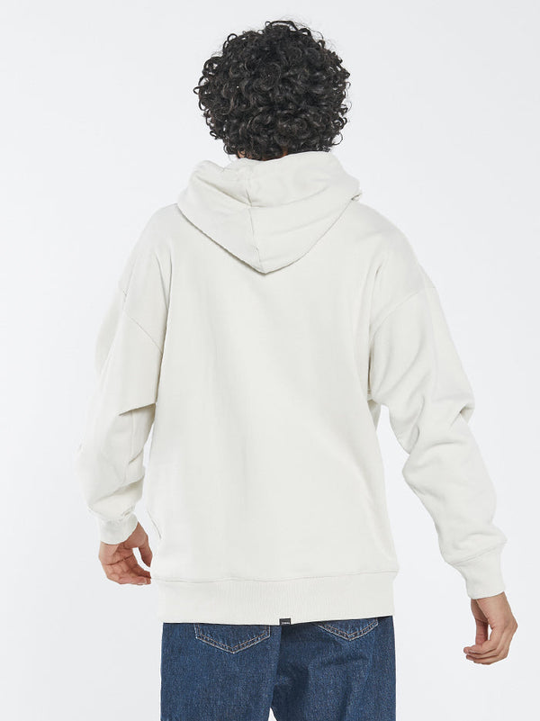 Stamp Wave Slouch Pull On Hood - Heritage White