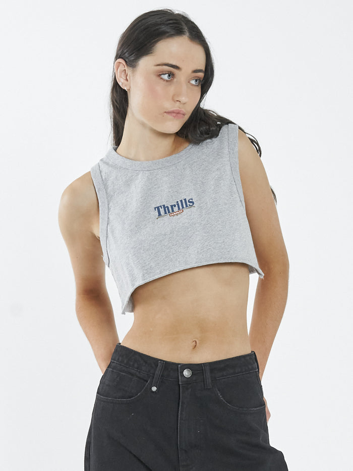 Roadhouse Super Crop Tank - Vintage Marle