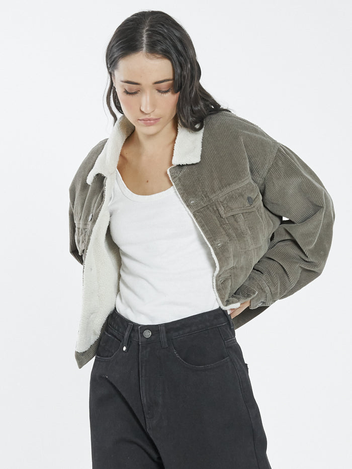 Jodie Cord Jacket  - Pewter