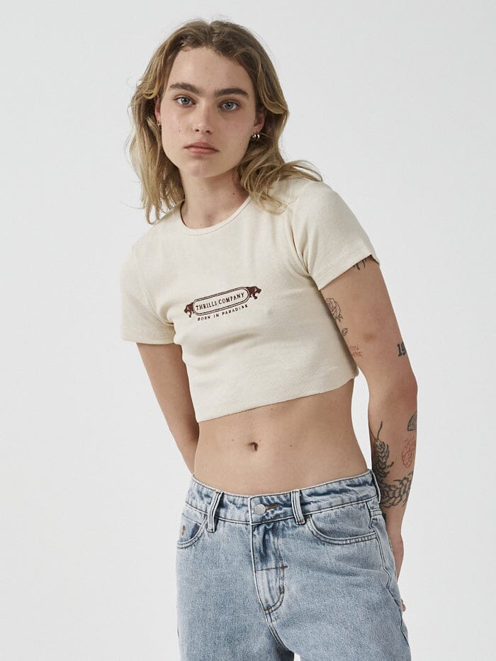 Foundation Baby Crop Tee - Unbleached