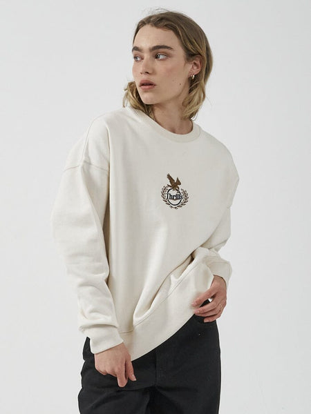 Embroidered archive logo sale jersey sweatshirt