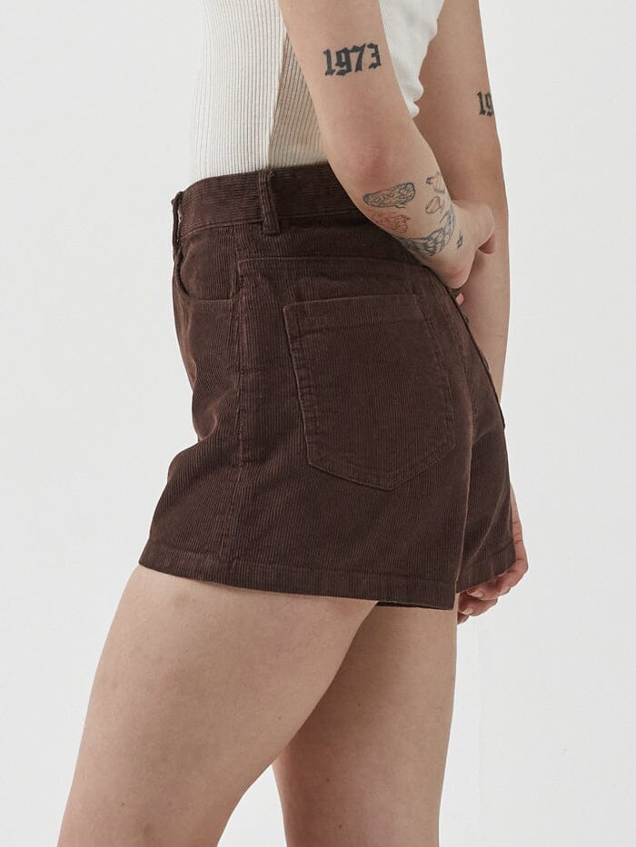 Erica Cord Short - Postal Brown