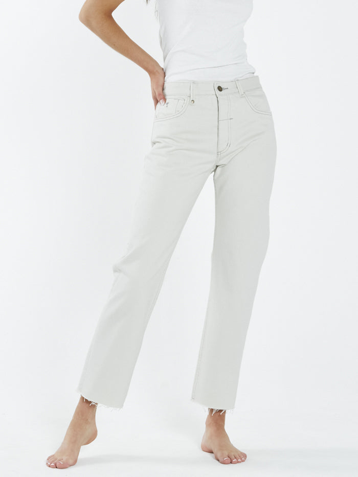 Paige Mid Rise Jean - Vintage Bone