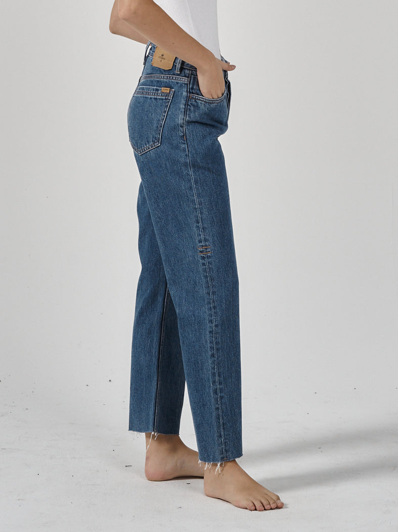 Paige Mid Rise Jean - Highway Blue