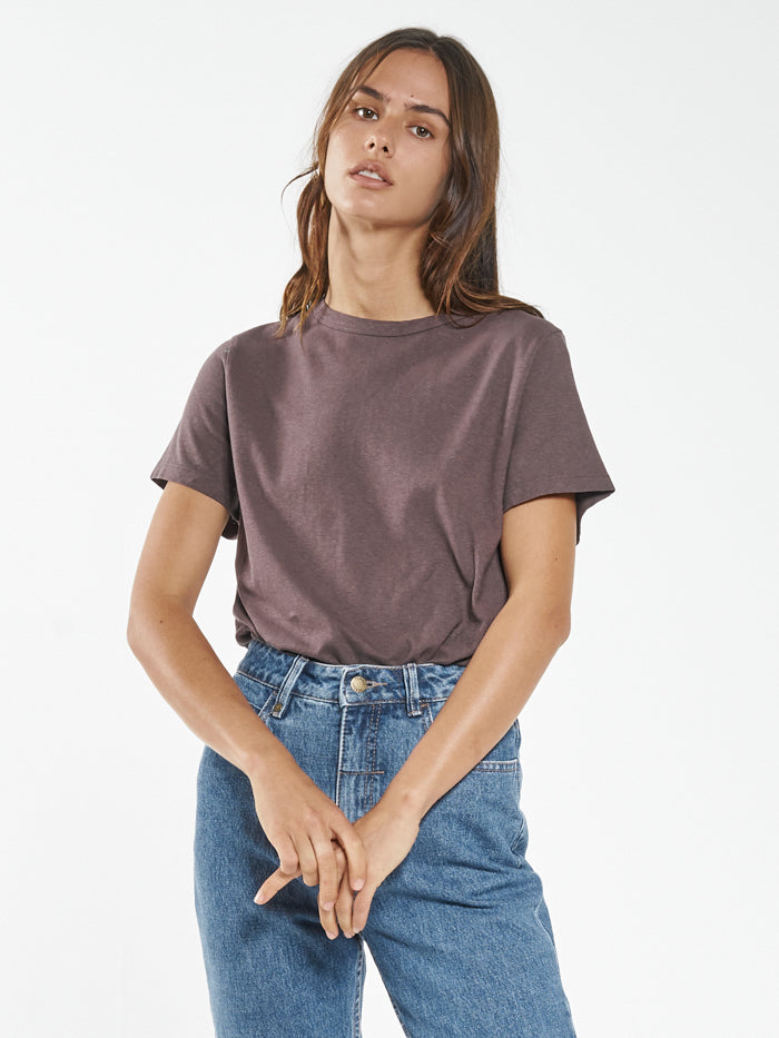 Hemp Lightweight Relax Fit Tee - Plum