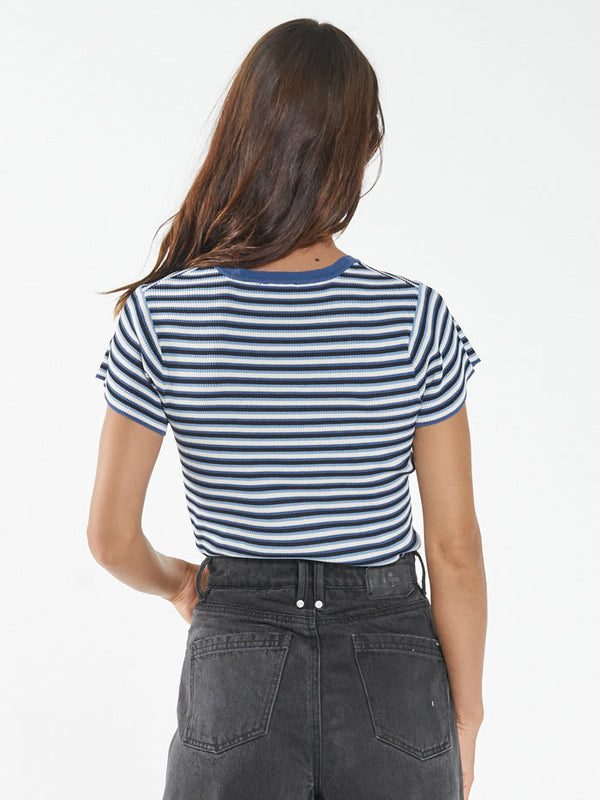 Only You Knit Baby Crop Tee - Blue