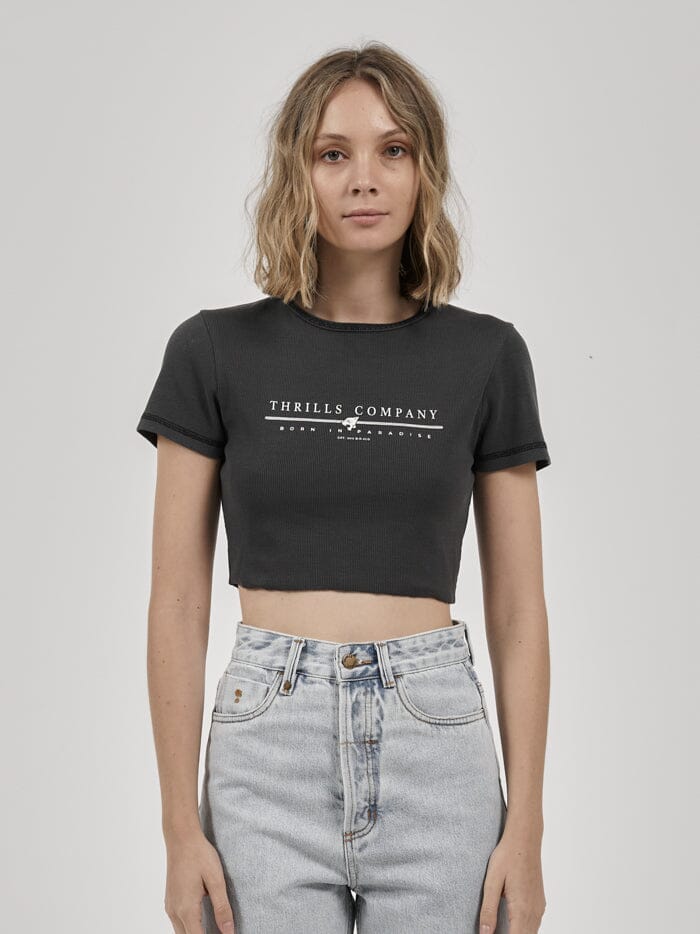 One For All Crop Baby Tee - Merch Black